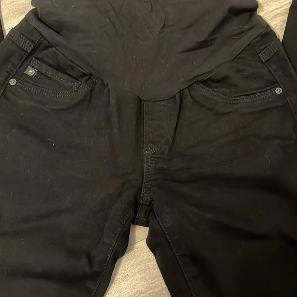 Adriano Goldschmied AG Maternity Black Ankle Jeans